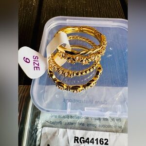 BP Delicates Ring RG44162 Lab created peach tourmaline/gold plating Size 9